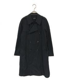 COMME des GARCONS tricot（コムデギャルソントリコ）の古着「striped wool trench coat」｜ブラック