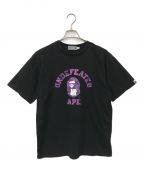 A BATHING APE×UNDEFEATEDアベイシングエイプ×アンディフィーテッド）の古着「コラボTシャツ」｜ブラック