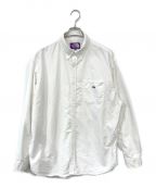 THE NORTHFACE PURPLELABELザ・ノースフェイス パープルレーベル）の古着「Cotton Polyester OX B.D. Shirt」｜ホワイト