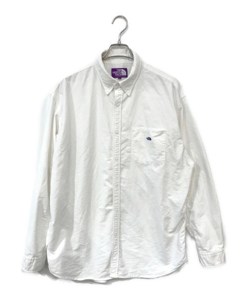 THE NORTHFACE PURPLELABEL（ザ・ノースフェイス パープルレーベル）THE NORTHFACE PURPLELABEL (ザ・ノースフェイス パープルレーベル) Cotton Polyester OX B.D. Shirt ホワイト サイズ:XLの古着・服飾アイテム