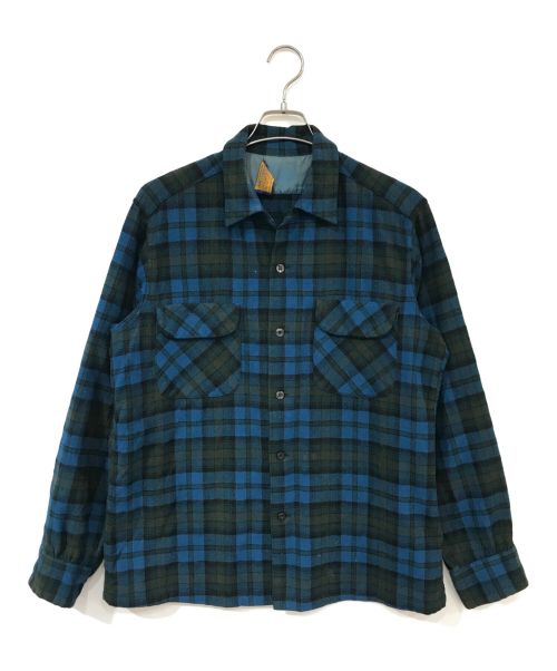 PENDLETON（ペンドルトン）PENDLETON (ペンドルトン) チェックウールシャツ ブルー サイズ:Mの古着・服飾アイテム