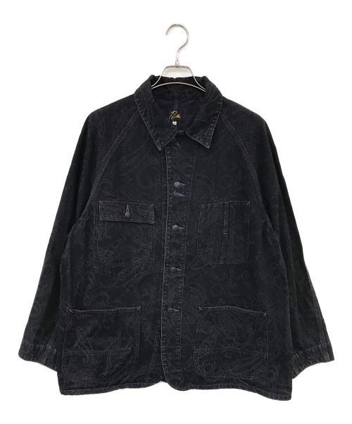 Needles（ニードルズ）Needles (ニードルズ) COVERALL - 10OZ DENIM Paisley Jq ブラック サイズ:Lの古着・服飾アイテム