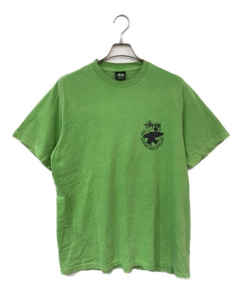 stussy（ステューシー）stussy (ステューシー) BEACH ROOTS PIGMENT DYED TEE グリーン サイズ:Lの古着・服飾アイテム