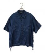 UNUSEDアンユーズド）の古着「Short-Sleeve Silk Shirt」｜ブルー