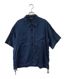 UNUSED（アンユーズド）の古着「Short-Sleeve Silk Shirt」｜ブルー