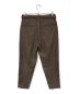 MR.OLIVE (ミスターオリーブ) RETRO POLYESTER TWILL/BELTED WIDE TAPERED PANTS ブラウン サイズ:M：4480円