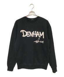 Denham（デンハム）の古着「ロゴスウェット」｜ブラック