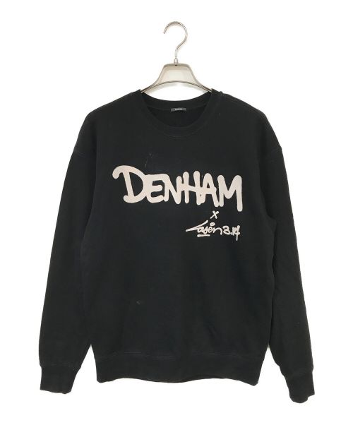 Denham（デンハム）Denham (デンハム) ロゴスウェット ブラック サイズ:Sの古着・服飾アイテム