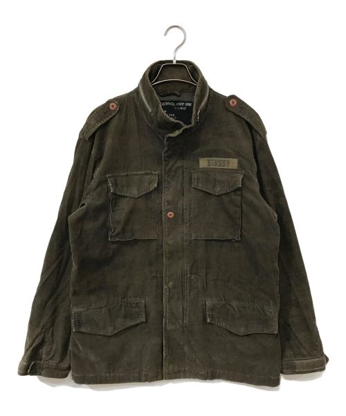 stussy（ステューシー）stussy (ステューシー) オールドコーデュロイM65ジャケット カーキ サイズ:XLの古着・服飾アイテム