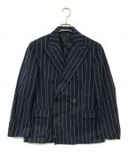 POLO RALPH LAURENポロ・ラルフローレン）の古着「pinstriped double-breasted blazer」｜ネイビー