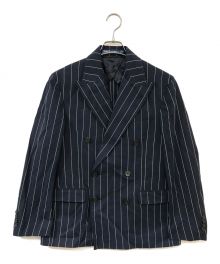 POLO RALPH LAUREN（ポロ・ラルフローレン）の古着「pinstriped double-breasted blazer」｜ネイビー