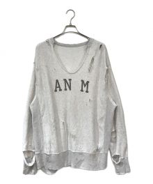 ANCELLM（アンセルム）の古着「AN M CRASH CREWNECK SWEAT SHIRT」｜グレー