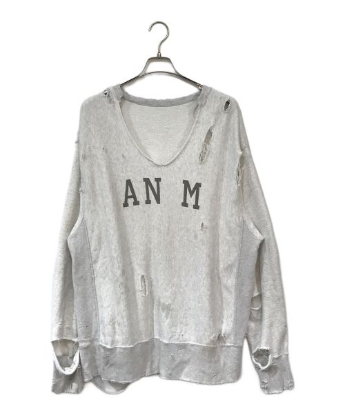 ANCELLM（アンセルム）ANCELLM (アンセルム) AN M CRASH CREWNECK SWEAT SHIRT グレー サイズ:2の古着・服飾アイテム