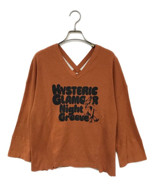 Hysteric Glamour（ヒステリックグラマー）Hysteric Glamour (ヒステリックグラマー) 半袖カットソー オレンジ サイズ:FREEの古着・服飾アイテム