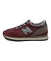 NEW BALANCE (ニューバランス) ローカットスニーカー ボルドー サイズ:9 1/2：12000円