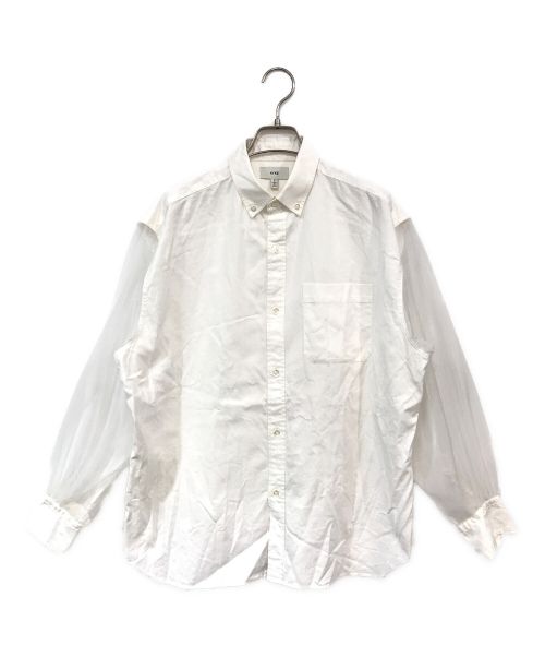 HYKE（ハイク）HYKE (ハイク) OXFORD SHEER SLEEVE SHIRT ホワイト サイズ:2の古着・服飾アイテム