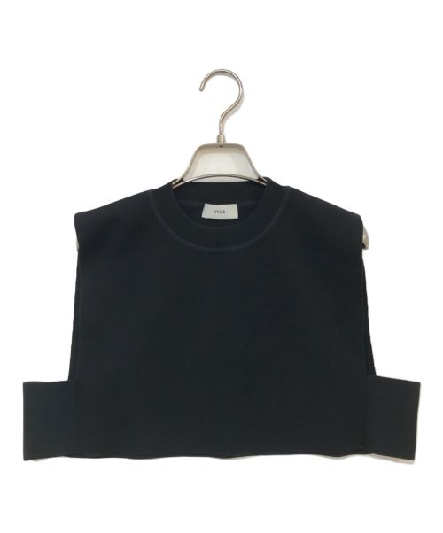 HYKE（ハイク）HYKE (ハイク) S/C/P CROPPED TOP SWEATER ブラック サイズ:記載なしの古着・服飾アイテム