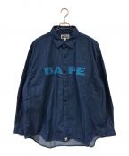 A BATHING APEアベイシングエイプ）の古着「DENIM LOOSE FIT SHIRT」｜ブルー