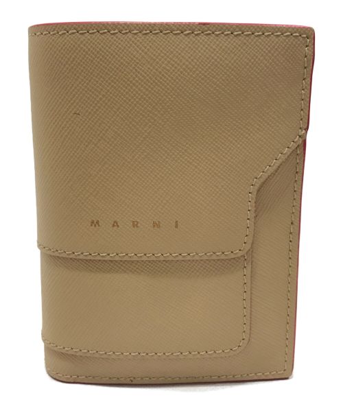 MARNI（マルニ）MARNI (マルニ) バイフォールドウォレット ベージュの古着・服飾アイテム