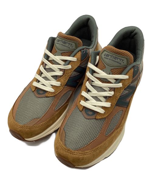 NEW BALANCE（ニューバランス）NEW BALANCE (ニューバランス) CarHartt (カーハート) ローカットスニーカー ブラウン×グリーン サイズ:26cmの古着・服飾アイテム