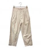 AURALEEオーラリー）の古着「WASHED FINX HERRINGBONE SLACKS」｜ベージュ