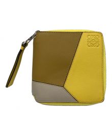 LOEWE（ロエベ）の古着「PUZZLE SQUARE ZIP WALLET/パズルスクエアジップウォレット」｜イエロー