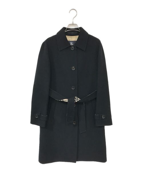 BURBERRY LONDON（バーバリーロンドン）BURBERRY LONDON (バーバリーロンドン) wool & cashmere balcoller coat ブラック サイズ:40の古着・服飾アイテム