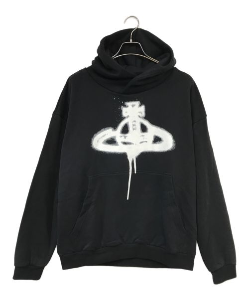 Vivienne Westwood（ヴィヴィアンウエストウッド）Vivienne Westwood (ヴィヴィアンウエストウッド) spray orb pullover sweatshirts ブラック サイズ:Lの古着・服飾アイテム