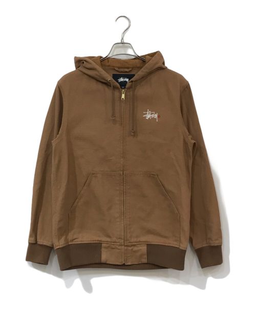 stussy（ステューシー）stussy (ステューシー) ダックジップパーカー ブラウン サイズ:Sの古着・服飾アイテム