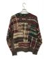 POLO RALPH LAUREN (ポロ・ラルフローレン) 90s patchwork hand knit ブラウン サイズ:L：18000円