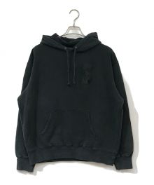 SUPREME（シュプリーム）の古着「Overdyed S Logo Hooded Sweatshirt/オーバーダイエスロゴフーディースウェットシャツ」｜ブラック