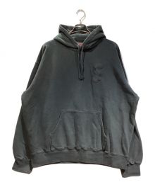 SUPREME（シュプリーム）の古着「Overdyed S Logo Hooded Sweatshirt/オーバーダイエスロゴフーディースゥェットシャツ」｜ブラック