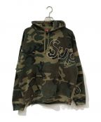 SUPREMEシュプリーム）の古着「Reflective Hooded Sweatshirt/リフレクティブフーディースウェットシャツ」｜Woodland Camo