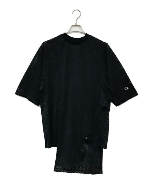 RICK OWENS（リックオウエンス）RICK OWENS (リックオウエンス) Champion (チャンピオン) Toga Mesh T-Shirt ブラック サイズ:Mの古着・服飾アイテム