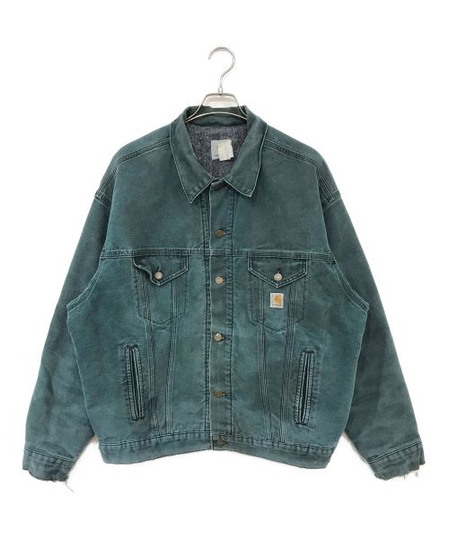 CarHartt（カーハート）CarHartt (カーハート) SPECIAL FADE DUCK TRUCKER JKT グリーン サイズ:不明の古着・服飾アイテム