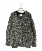 CLANEクラネ）の古着「MIX LOOP MOHAIR KNIT CARDIGAN」｜グレー