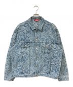 SUPREMEシュプリーム）の古着「Script Jacquard Denim Trucker Jacket」｜ブルー