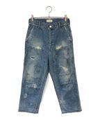 jiedaジエダ）の古着「VINTAGE DAMAGE DENIM PAINTER PANTS」｜インディゴ