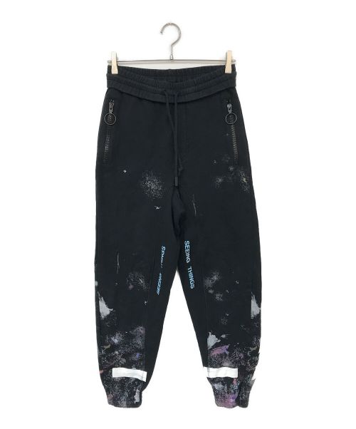 OFFWHITE（オフホワイト）OFFWHITE (オフホワイト) Galaxy Sweatpants ブラック サイズ:XSの古着・服飾アイテム