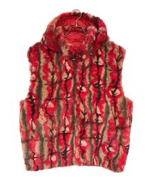 SUPREME（シュプリーム）の古着「Faux Fur Hooded Vest」｜レッド