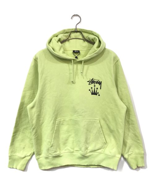 stussy（ステューシー）stussy (ステューシー) Stock Crown Hoodie 黄緑 サイズ:Mの古着・服飾アイテム