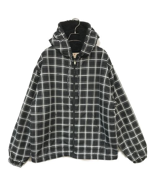 MARNI（マルニ）MARNI (マルニ) ポリエステルチェックフーディパデットブルゾン ブラック サイズ:50の古着・服飾アイテム