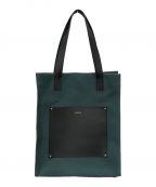 CULLNIクルニ）の古着「Leather Pocket Canvas Tote」