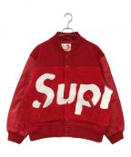 SUPREMEシュプリーム）の古着「Big Logo Chenille Varsity Jacket」｜レッド