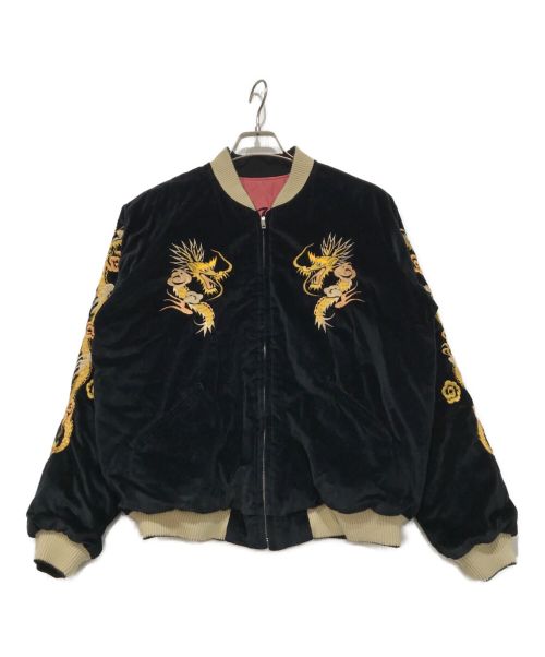 東洋エンタープライズ（トウヨウエンタープライズ）東洋エンタープライズ (トウヨウエンタープライズ) VELVETEEN SOUVENIR JACKET ブラック サイズ:Lの古着・服飾アイテム