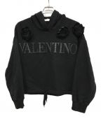 VALENTINOヴァレンティノ）の古着「装飾プルオーバーパーカー」｜ブラック