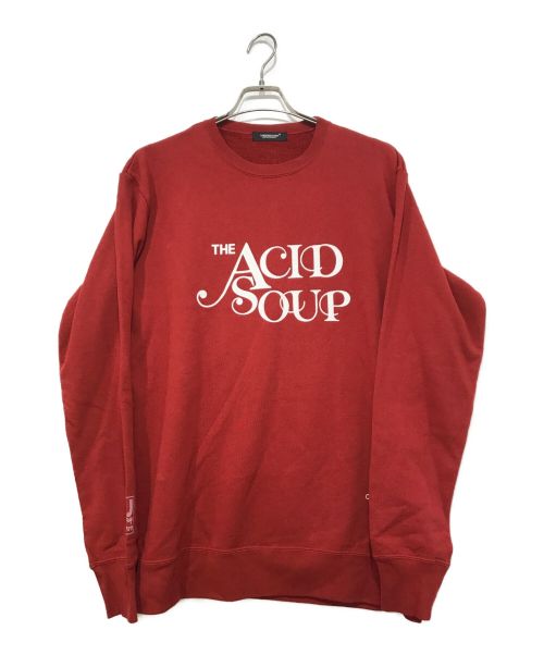 UNDERCOVER（アンダーカバー）UNDERCOVER (アンダーカバー) The ACID SOUP プリントスウェット レッド サイズ:4の古着・服飾アイテム