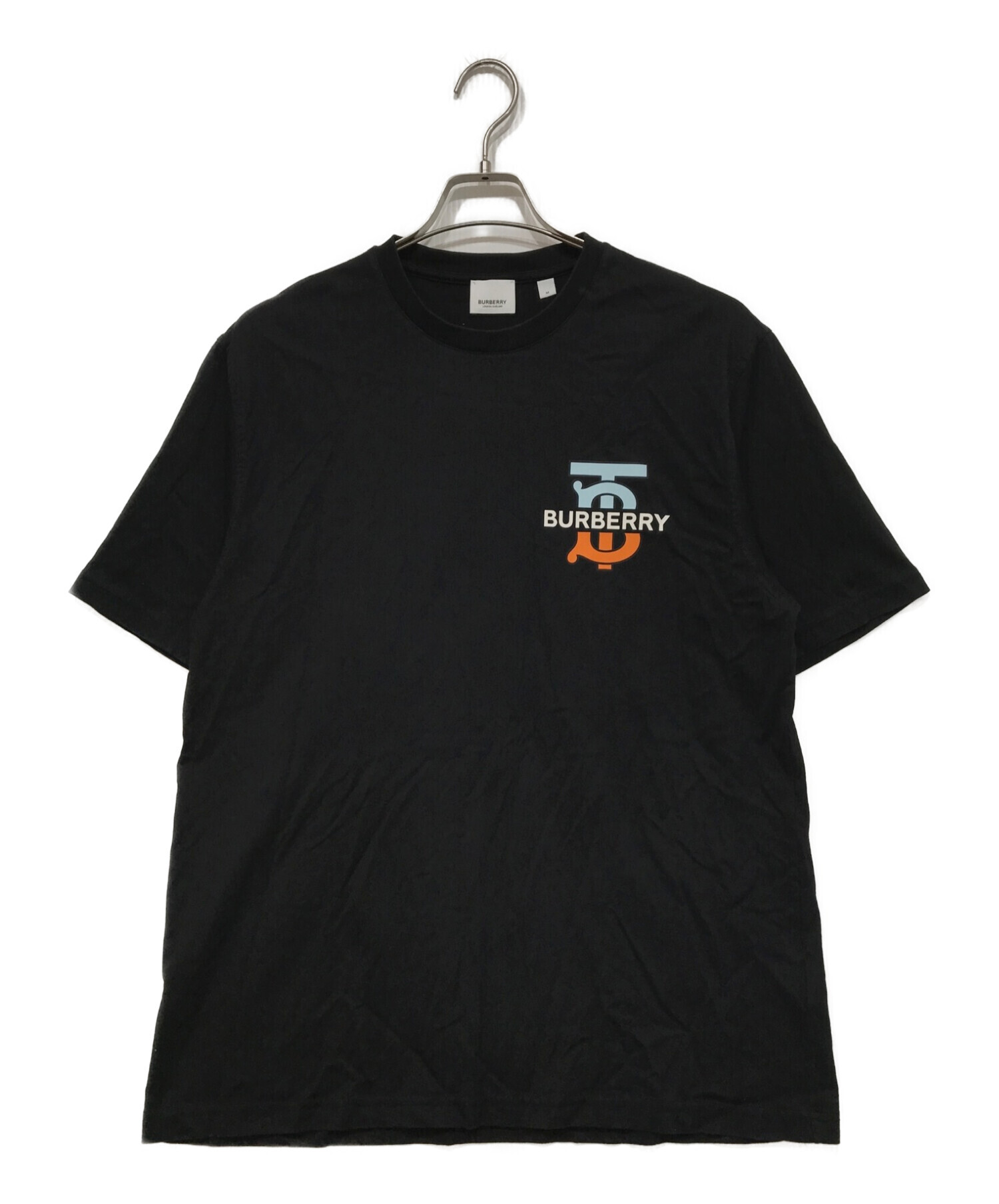 BURBERRY (バーバリー) モノグラムロゴTシャツ ブラック サイズ:M