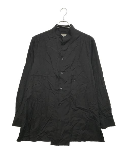 Yohji Yamamoto pour homme（ヨウジヤマモト プールオム）Yohji Yamamoto pour homme (ヨウジヤマモト プールオム) スタンドカラーシャツ ブラック サイズ:3の古着・服飾アイテム