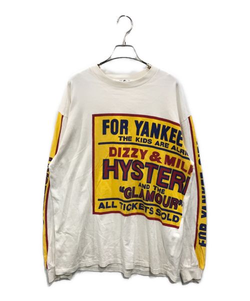 Hysteric Glamour（ヒステリックグラマー）Hysteric Glamour (ヒステリックグラマー) DIZZY&MILKY L/S TEE ホワイト サイズ:Lの古着・服飾アイテム